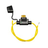 High-quality inline 5A fuse holder with protective cap and wire, designed for vehicle GPS tracker installations and fleet safety in Perth.