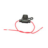 Keep Track GPS automotive inline fuse holder with protective cap and red wire, suitable for 12V and 24V GPS tracking device installations.