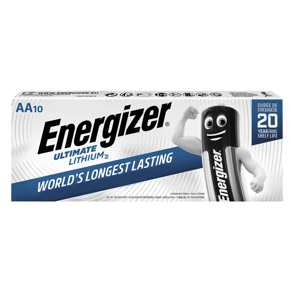 Ultimate Lithium Battery 1.5V - AA Battery - Pack of 10
