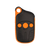 Angled view of the Meitrack P99L GPS tracker showing its compact design, orange trim, and side control buttons.