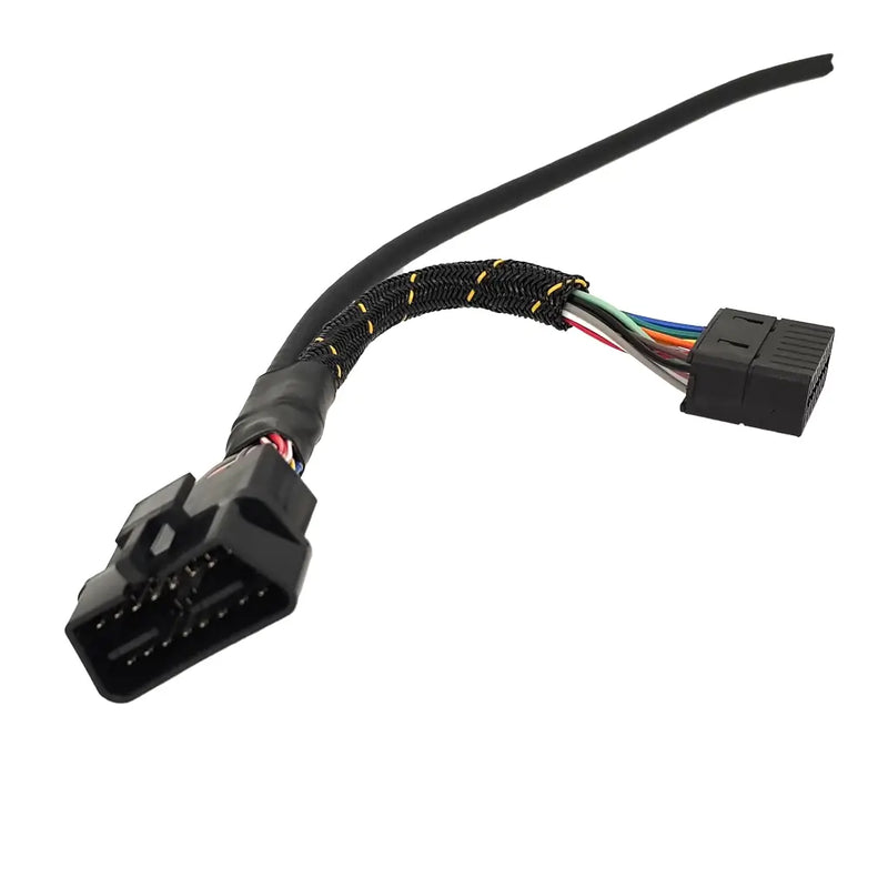 Heavy-duty OBD2 adapter cable enabling split connection to multiple devices in one vehicle
