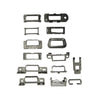 Full set of 16-pin OBD2 splitter cable connectors and adapter clips for vehicle GPS tracker installation.