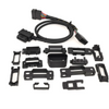 Universal OBD2 adapter cable with 16-pin connectors for connecting GPS tracking devices or diagnostic tools in vehicles