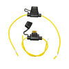 30cm yellow 5A inline fuse holder for GPS tracker wiring, ensuring safe connections for vehicle and fleet GPS systems across Australia.